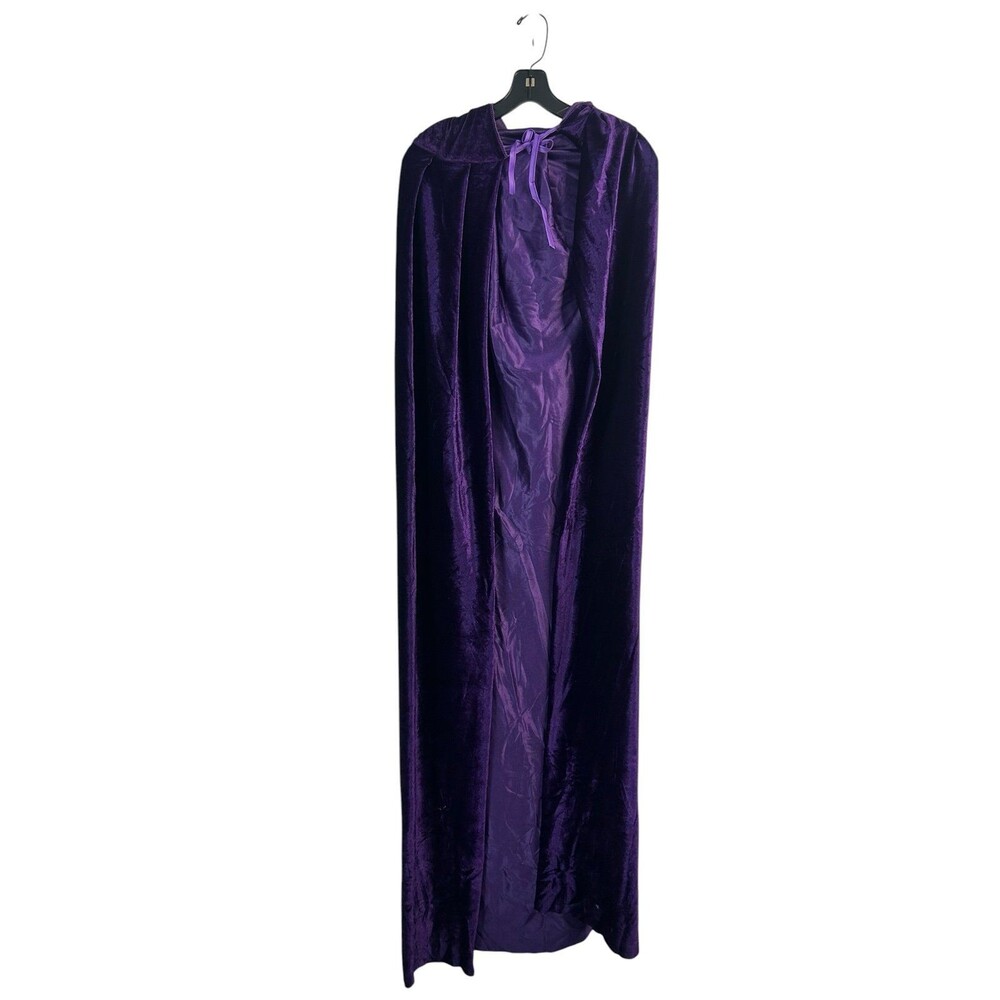 Adult Purple Velvet Hooded Cape